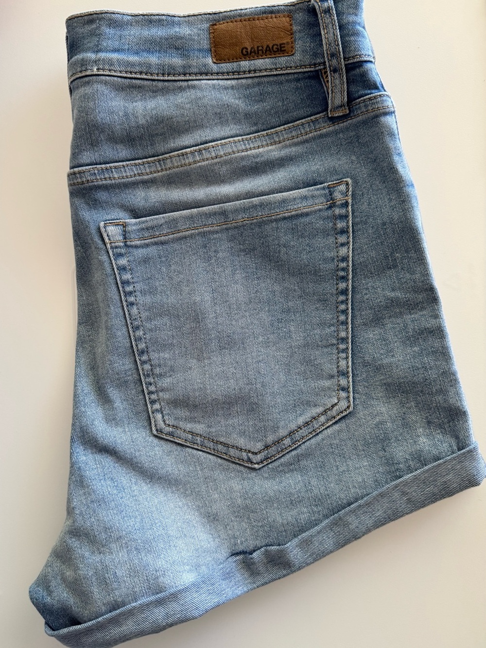 Garage Light Wash Denim Jean Shorts - Light Blue